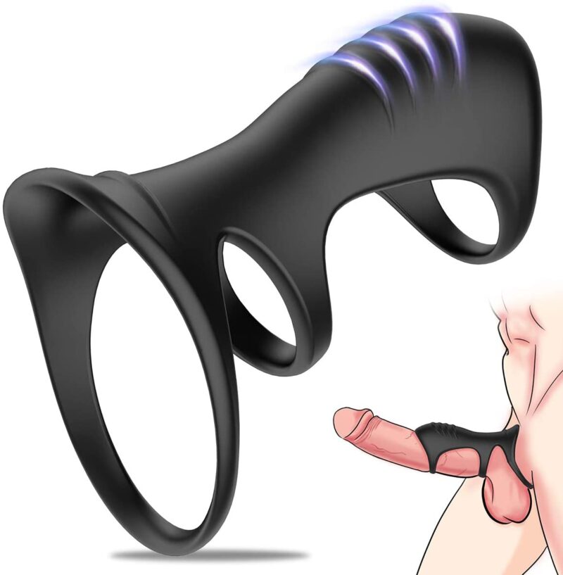 Vibrating half surrounded penis sleeve and delay time cock ring. 2. Stronger,longer,10 vibration; 3. USB rechargeable, soft silicone, waterproof. Package 1. Vibrating half surrounded penis sleeve and delay time cock ring. · 2. Stronger,longer,10 vibration · 3. USB rechargeable, soft silicone, waterproof.